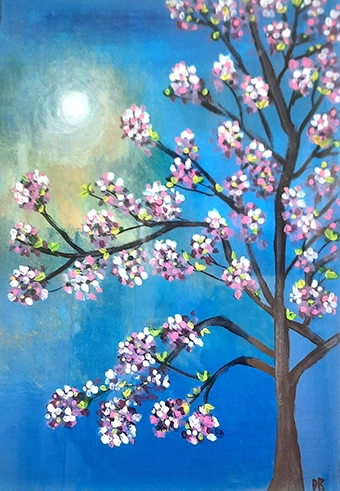 Midnight Cherry Blossom